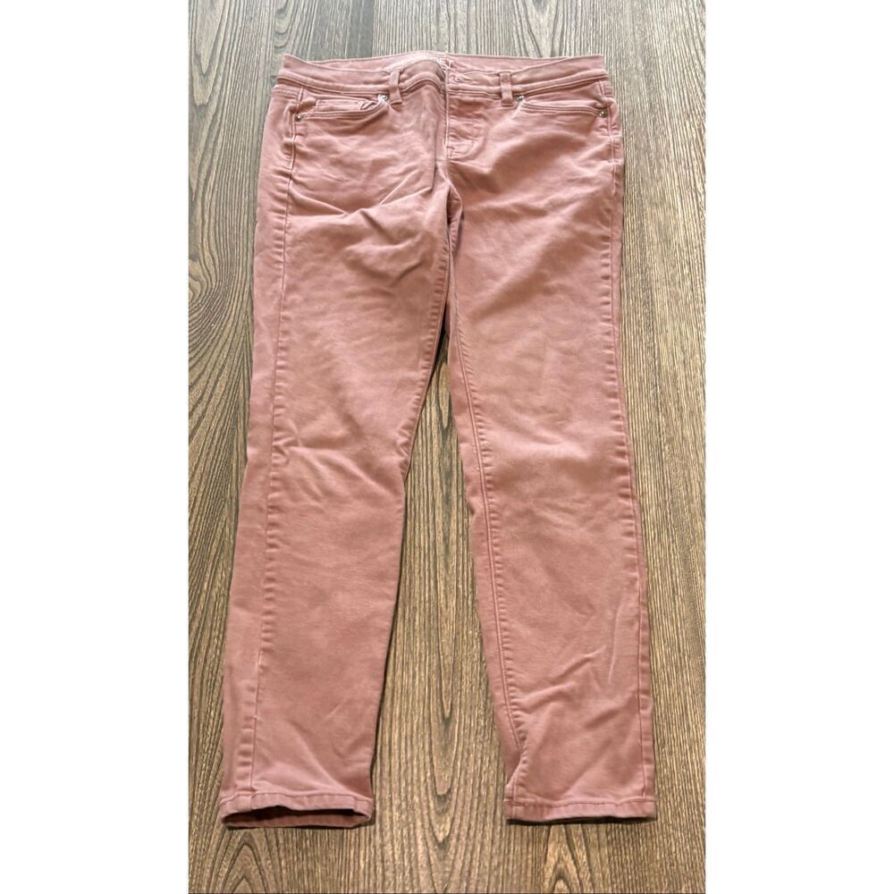 Ann Taylor LOFT Modern Skinny Jeans Mid Rise Denim Stretch Pink Size Petite 10P